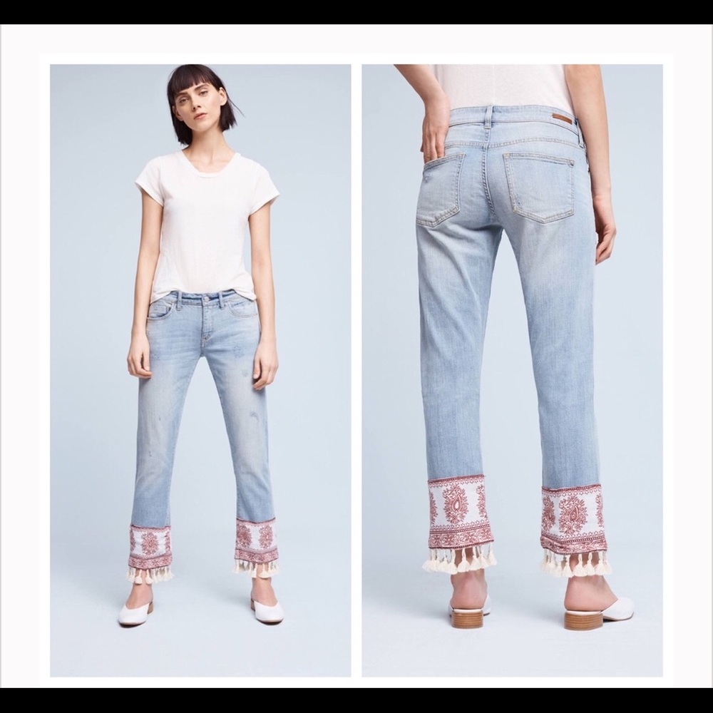 COPY - Anthropologie Pilcro Hyphen boho Fringe Je…